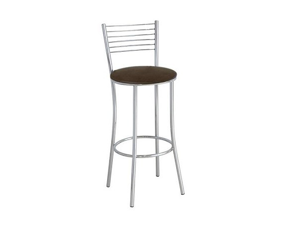 Banqueta Ref B264 Alta Red Crom C/assento Marrom (peça) 