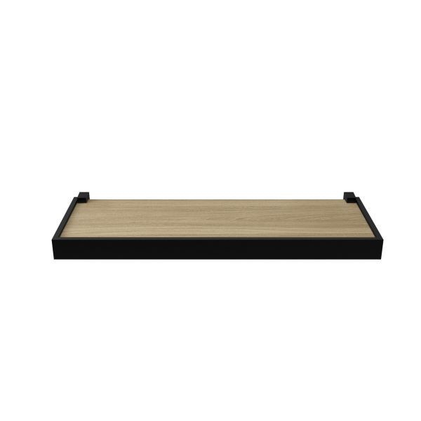 Prateleira Nogueira 4x20x40cm Moldura Preta (duetto) (peça) 