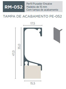 Perfil Pux Aluminio Rm-052 (4048) Anod 15mm Rom (metro Linear) 