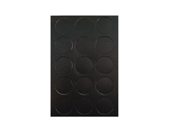 Tapa Furo Adesivo Pvc 18mm Preto (cento) 