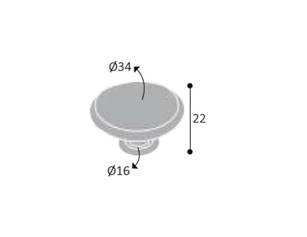 Puxador Pz 30 Botao 30mm Ouro Velho (peça) 