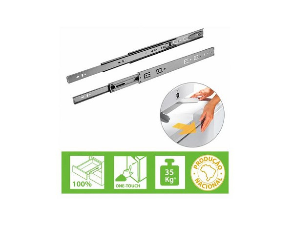 Corredica Telesc Tt 45 500mm One-touch (m) Fgv (par) 