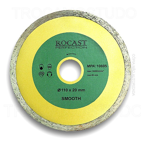 Disco Diamantado Liso 110x20mm (peça) 