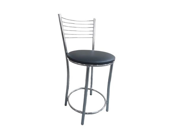 Banqueta Ref B266 Baixa Red Crom C/assento Preto (peça) 
