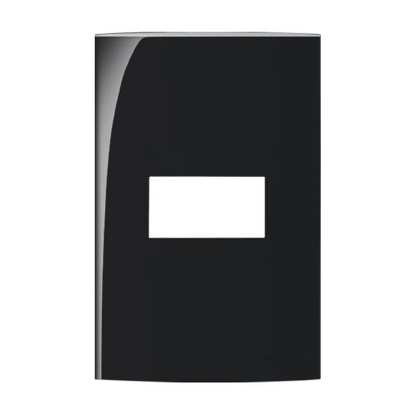 Placa 4x2 1 Posto Horiz Separados Ebony Sleek Pa015916 Mg (peça) 