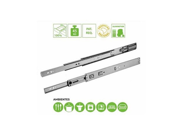 Corredica Telesc Tt 45 350mm Slow (m) Fgv (par) 