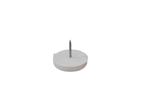 Sapata Deslizante Prego 25mm Branco Fll (peça) 