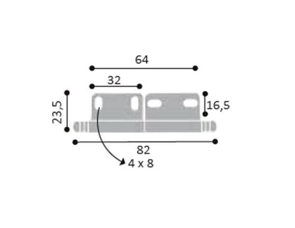 Dobradica L-130 2.1/2" C/reg Esquerda Ov (peça) 