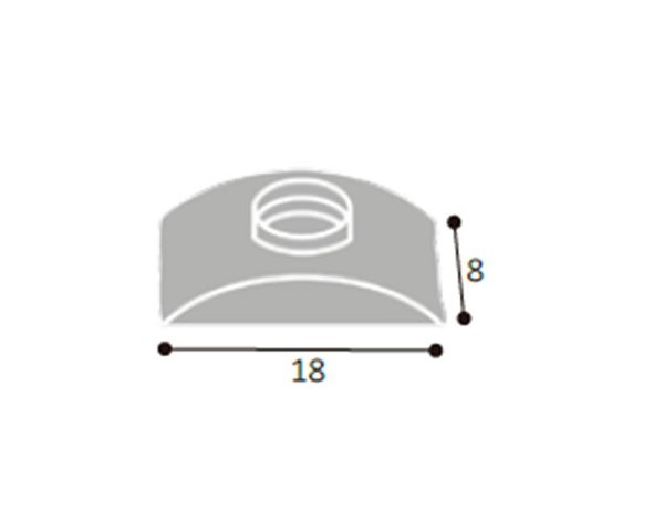 Porca Eliptica G2 C/furo S/rosca 6,5mm (cento) 