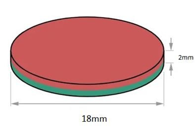 Pastilha Magnetica N35 D18x2mm* (peça) 