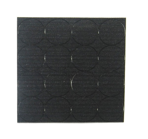 Feltro 0905 Red 25x25x2mm C/16 Pcs Preto (peça) 