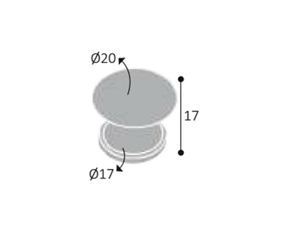 Puxador Pz 73 22mm Botao Ouro Velho (peça) 