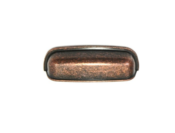 Puxador Concha Celeste 96mm Cobre Velho Fll (peça) 
