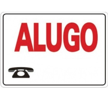 Placa Alugo 20x30cm P14 (peça) 
