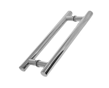 Puxador Duplo Inox Max 104-25 200mmx300mm Cromado (par) 