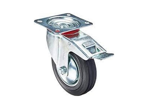 Rodizio Borracha 6" Gir C/freio (140kg) (peça) 