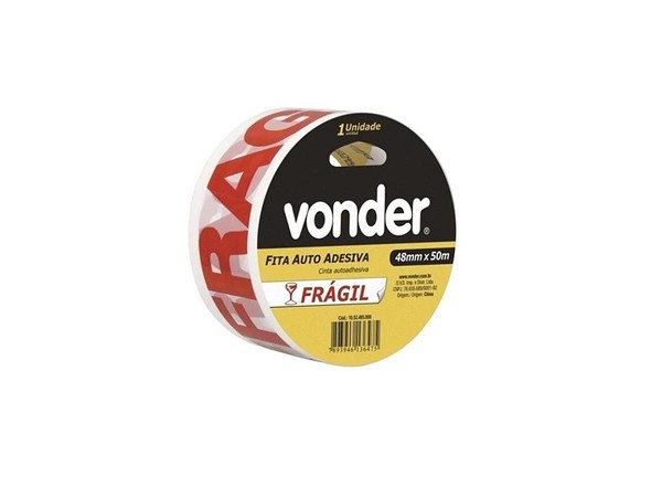 Fita Auto Adesiva "fragil" 48mmx50m (rolo) 