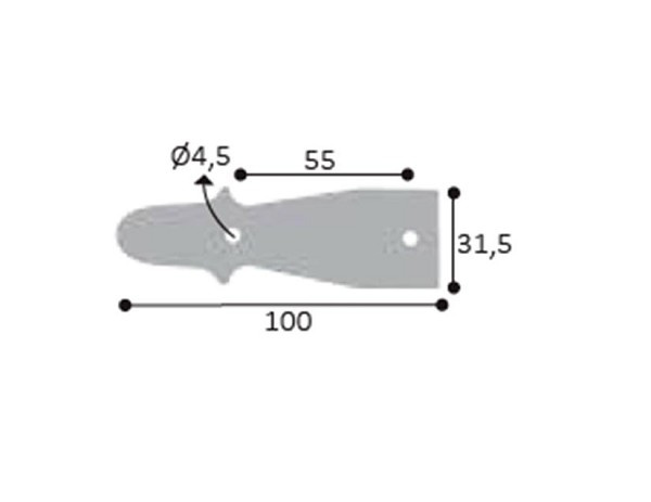 Chapa Mexicana Acap Ch-15 100x30x1,20mm Fll (peça) 