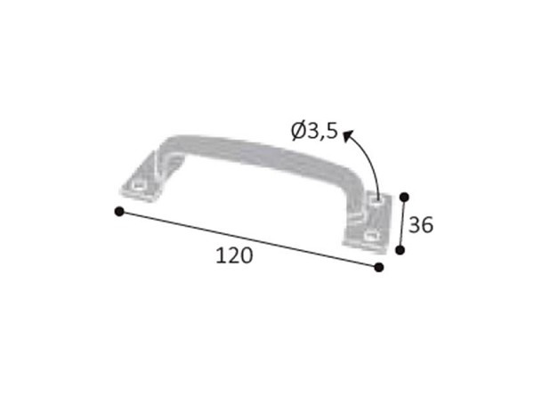 Puxador Pz 54 Alca 120mm Ouro Velho (peça) 