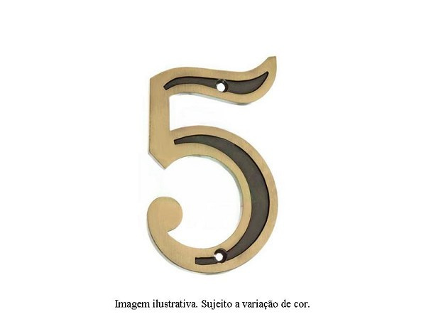 Numero Residencial "5" Zamac Antique (peça) 