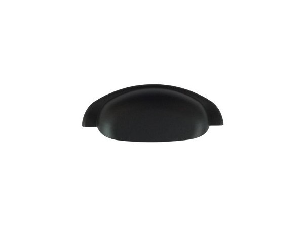 Puxador Zamac Concha Nobre 96mm M4 Preto Fosco (peça) 