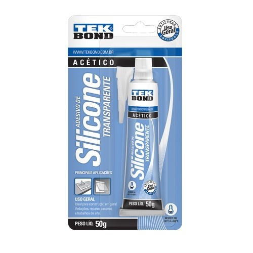Silicone Acetico 50gr Transp Blister Tek *** (peça) 